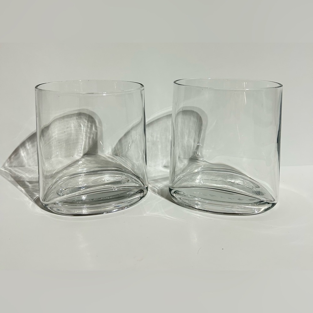 Reed & Barton Sloane Oval Bottom Round Top Lowball Old Fashioned Bar Glasses 2